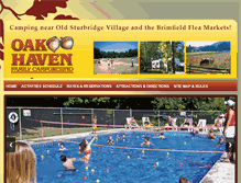 Tablet Screenshot of oakhavencampground.com